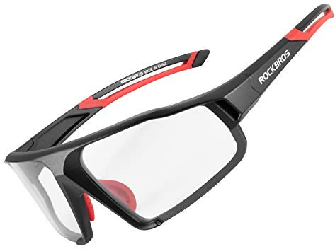 ROCKBROS Photochrome Sonnenbrille Fahrradbrille mit UV400 Schutz Sportbrille Radbrille für Outdoor-Aktivitäten wie Radfahren Autofahren Klettern Angeln Golf Unisex