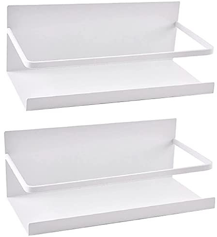 DoDuo Kühlschrankregal, 2-teilig, magnetisch, Gewürzregal, Kühlschrank, magnetisch, platzsparend, Platz für die Küche (weiß)