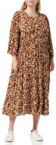 Louche Romany-Flower-Press Robe, Marron, 40 Femme