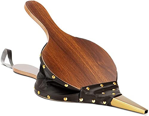 xingzhi Kamin-Blasebalg, große Holz-Luftgebläse, Gussdüse für Outdoor, Camping, Grill, Kamin, Handbalgpumpe, Grill, Feuerwerkzeug, Zubehör mit Aufhängeband (Braun, 15,5 x 6,7)