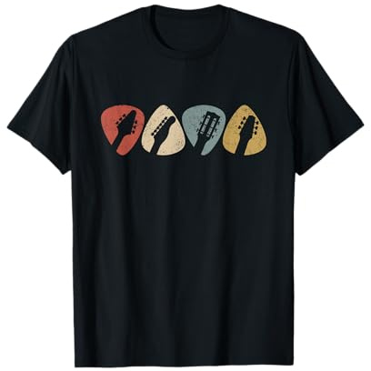 Vintage Gitarren Plektrum Musiker Gitarristen Plektrum T-Shirt