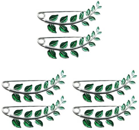 EXCEART 6 Stk Drip Oil Green Big Pin Brosche Party-Brosche personalisierte Brosche broschen für kleidung dekorative Brosche Schnallen mit Blattmuster wild schmücken Kleiderschnalle Korsage