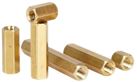 1/20 Stücke M6 Messing Motherboard Standoff Spacer Innengewinde Hex Hexagon PCB Säule Abstand Bolzen Schrauben Hohl säule (Color : 45mm (1Pcs), Size : M6)