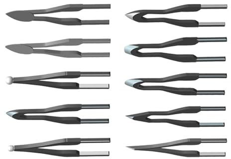 Perfeclan 10 x Brandmalerei-Spitzen, Holzbrenndrahtspitzen, hochelastische Schweißprägung, professionelle, starke, praktische Holzbrennspitzen