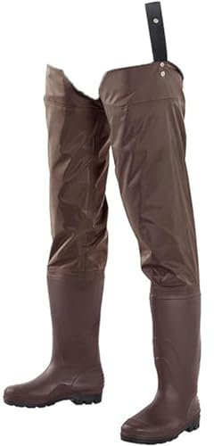 BLUEZY Pantalon De Pêche Extérieur Antidérapant Pour Cuissardes, Waders De Peche, Waders Imperméables En PVC Pour Hommes Et Femmes, Bottes De Wading Légères Pour La Chasse À La Pêche A,44