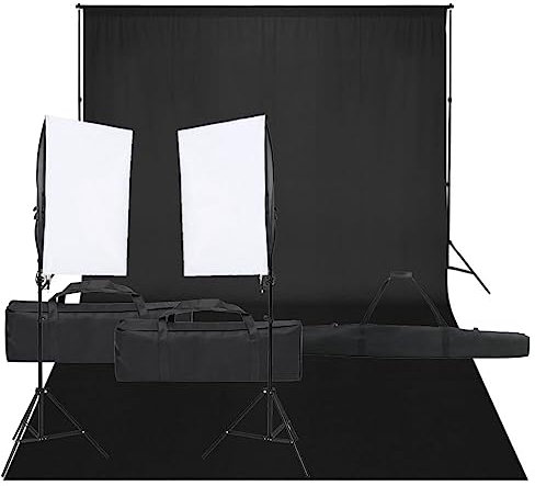 Genérico Kit de Estudio fotográfico con Set de Luces y Fondo,Flashes e iluminaciones de estudio-3094744