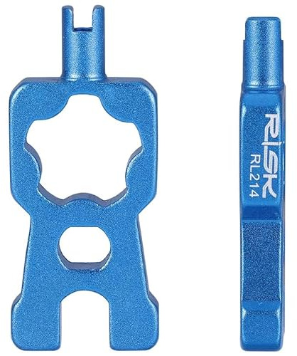 Strumento per valvola della bicicletta, chiave per rimuovere la valvola Schrader, chiave per rimuovere Presta, strumento di installazione della valvola del pneumatico, pezzo di pneumatico 4 in 1