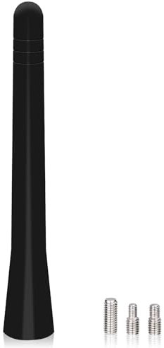 Antenne Auto Universal Kurz Autoantenne mit Verstärker für alle Modelle Kfz Antenne für AM & FM Empfang Hochwertigem DAB Antenne Stilvollem Design und Starker Mini Auto Antenne Dach, Schwarz