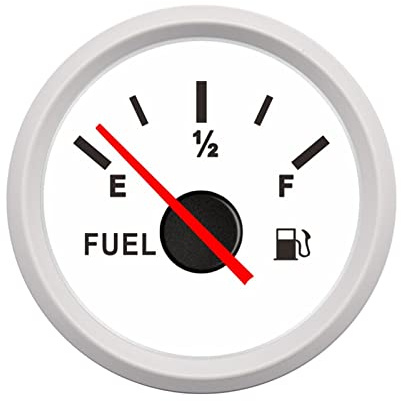 Kits de medidores de nivel de combustible y agua, Indicador de nivel de combustible marino for barco, puntero de 52mm, indicador de nivel de combustible, pantalla de luz LED, indicador de combustible