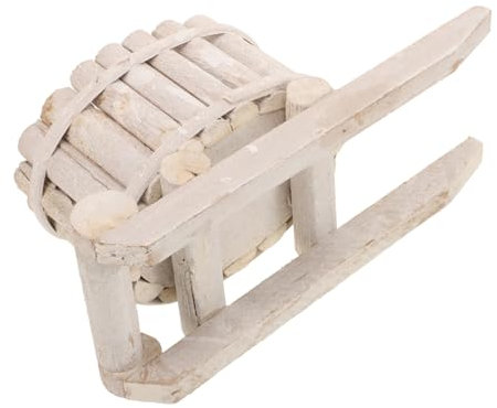 Mikinona Rustic Wooden Sleigh Planter Christmas Decorations Outdoor Herb Container