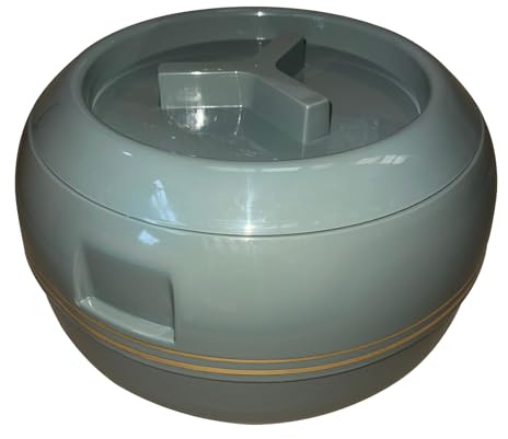 FotoStation Double Walled Insulated Casserole Dishes with Locking Lid 5500ml Peacock BPA Free Inner Stainless Steel Serving Bowl Food Warmer/Cooler Hot Pot Thermal Food Container - 5.5 Litre