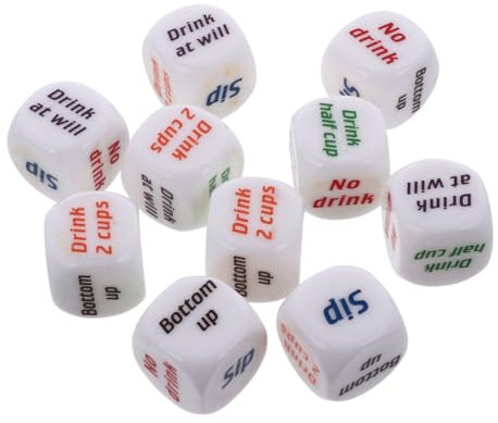 QUMIIRITY 10stücke Acrylwürfel Spiel Trinkwürfel Kreative Unterhaltungswürfel Spielwürfel Für Junggesellenabschiede Und Familienfeiern