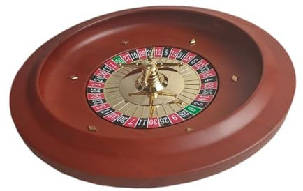 Fenteer Wooden Roulette Wheel Roulette Game, Creative Wooden Roulette, Wooden Game Board for Adult Cafe Night Game Gathering,