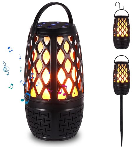 ALLOMN Altavoces Bluetooth impermeables con estacas portátiles para terraza, jardín, fiesta, camping, barbacoa