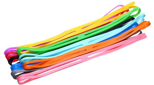 QUARKZMAN 10 stycken silikongummiband, 45 cm silikonband, gummiband, sorterad storlek, stor, stark, elastisk, för tryckmatlagning, kontor, pussel, brädspel