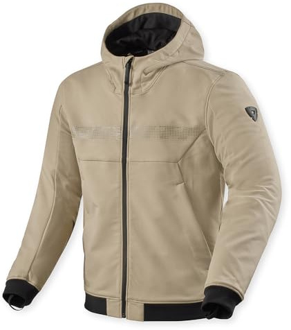REV'IT! Revit Parabolica 2 Felpa con cappuccio e zip da moto, sabbia, XL