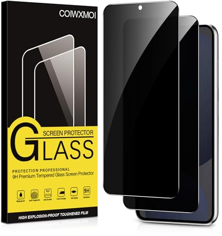 Coiwxmoi Sichtschutz für Samsung Galaxy S24 FE Anti-Spähen Panzer Schutz Glas Privatsphäre Schutzfolie 9H Härte Kratzfest Bläschenfrei HD Anti Spy Gehärtetes Panzerfolie Blickschutzfolie,2 Stück