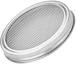 Práctico tarro de boca ancha con tapa de germinación de acero inoxidable, herramienta de germinación para legumbres y microvegetales