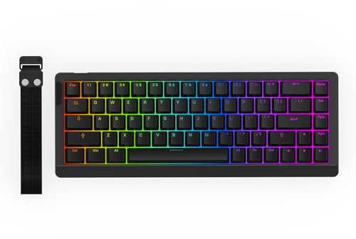 EPOMAKER HE68 Lite Tastiera da Gioco a Effetto Hall, 8k Polling & 128K Scan Rate, 0.01mm Adjustable Trigger, 0.125ms Latency, 5-Layer Sound-Dampened, Snap Key, SOCD, A-RGB, Wired (Nero)
