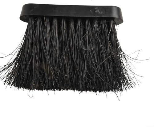 Besttoolifes Fireplace Brushes, Replacement Broom For Fireplace Companies, Oblong Replacement Brush Head Refill Pack, Wooden Handle, Round Shape Brush Head