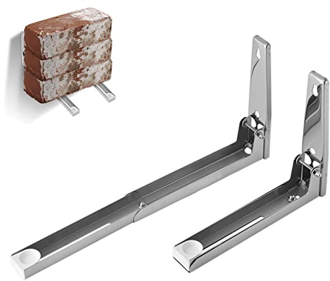 Soporte de horno de microondas de 1 parada, 35 kg de soporte de montaje en la pared estante de soporte plegable soporte de almacenamiento de almacenamiento de marco para el