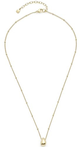 JEWELS BY LEONARDO Halskette Ciao Clothilde • feine Panzer-Ketteaus goldfarbenem Edelstahl • massiver Anhänger in Tropfenform • 42-47 cm Länge • Schmuck Geschenk für Frauen • 025739