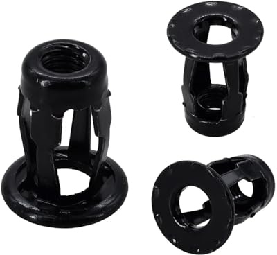 20/30/50 Stück Blütenblattförmige Nietmuttern-Schrauben-Set, Spreiznietmuttern aus Metall, Kennzeichenhalterung, Sicherungsmuttern M4 M5 M6 M8(Nut Only(Black),M6x20(20Ps))