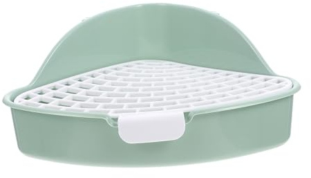 Beavorty Kaninchentoilette und Meerschweinchen Töpfchen aus Pp mit Doppellagigem Kunststoff Rutschfestes Gitter Design für Kleintier Wc für Welpen Training und Kleine Haustiere