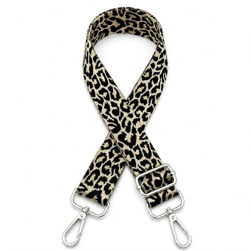 Taschengurte zum Wechseln 3.8cm, Schultergurt für Taschen 80-130cm | Verstellbarer Schultergurt für Taschen, 3.8cm breit, 80-130cm, mit Metallhaken, goldener Leopardenprint, für Handtaschen und