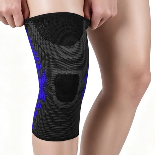 AOOWU Rodillera Menisco y Ligamento de Compresión Antideslizante, Rodillera Deportiva, Rodilleras Transpirable y Antideslizante, Rodillera Compresion para Artrosis y Tendinitis,Hombre y Mujer(XL)
