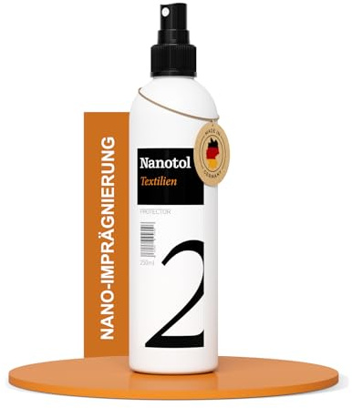 Nanotol Bombe Imperméabilisante Textile Nanotechnologique de haute qualitée (respirant, sans odeur, invisible et lavable), Spray Impermeabilisant chaussure et tous autres textiles (250 ml pour 5m²)