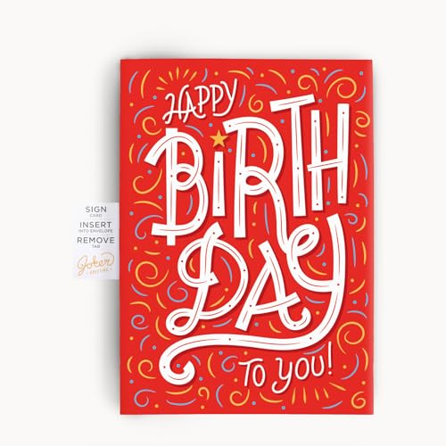 Carte musicale sans fin - Anniversaire avec rouge scintillant