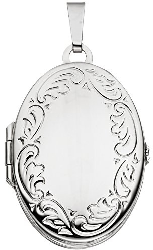 Jobo Damen-Medaillon aus 925 Silber Oval zum Öffnen für 4 Fotos