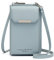 REETEE Borsa a Tracolla Donna in Pelle - Portafoglio Piccolo, Pochette, Portamonete con Porta Cellulare (Blu)