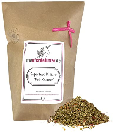mypferdefutter Fell-Kräuter für Pferde 100% Natur PUR - Pferdekräuter frei von Zusätzen - natürliche Unterstützung im Fellwechsel, Stärkung Immunsystem & Stoffwechsel (1000 g)