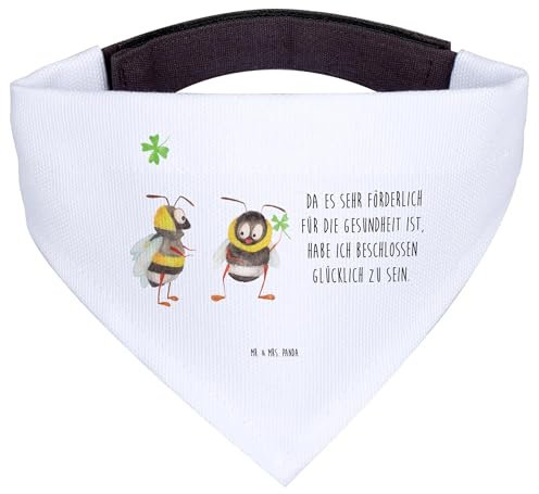 Mr. & Mrs. Panda Hundehalstuch L Hummeln Kleeblatt - Geschenk, Hundetuch, Hundeschal, Spruch schön, Biene Deko, Bandana, Halstuch Für Hunde, Hummel, glücklich Sein, Lustige Sprüche