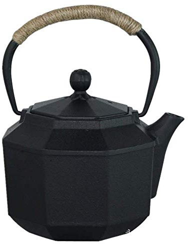 ZAANU Théière en Fonte Théière en Fonte du sud du Japon Service à thé Kung Fu Bouilloire en Fer Bouilloire en Fer octogonale (Couleur : Fonte, Taille : 800 ML) (Fonte 800 ML)