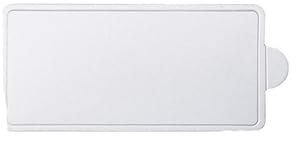 100 Pcs Circular Rectangular or Square Cake Plates Golden Cardboard Base Mousse Cake Boards Dessert Displays Tray-Silver-Rectangle-M