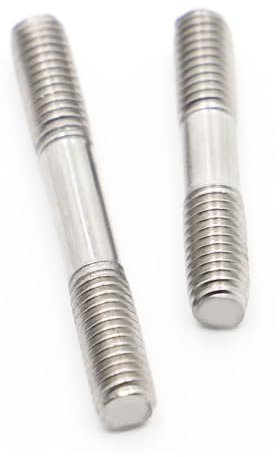 Doppelendgewindestange M3 M4 M5 M6 M8 304 A2 Edelstahl Kopflose Stehbolzen Schraubenstange (Size : 100mm, Color : M3 5pcs)