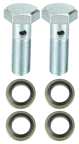 QUARKZMAN 2er Set Universal Auto Banjo-Bolzen Bremsadapter M10 x 1.0