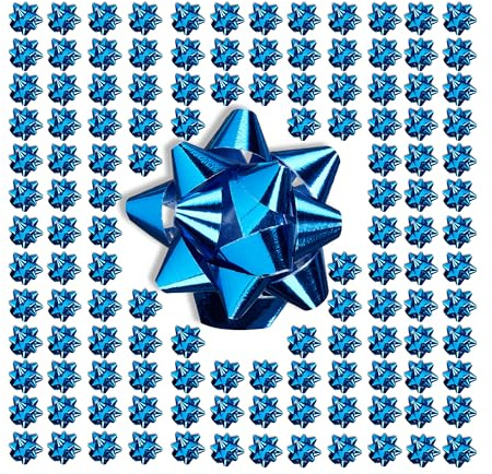 Relaxdays Geschenkschleifen, 200er Set, selbstklebend, Dekoschleifen für Weihnachten & Geburtstag, BxT: 5x5 cm, Farbwahl