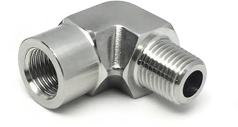 1Pcs 90 Degree Elbow Pipe Adapter Stainless Steel Thread Tube Connector Plumbing Fittings for Kitchen, Garden, Caravan(1/2 Male & Female)