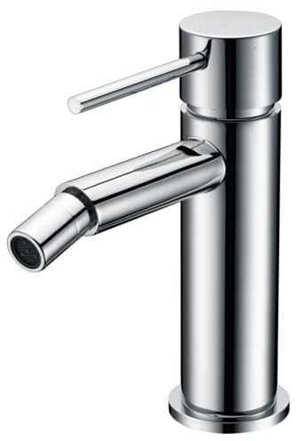 IMEX - Robinet Bidet | Robinet mitigeur Bide | Robinet de bidet avec mélangeur d'eau chaude et froide | Robinetterie Bidet | Installation facile | Série Milos Stick | Couleur chromée