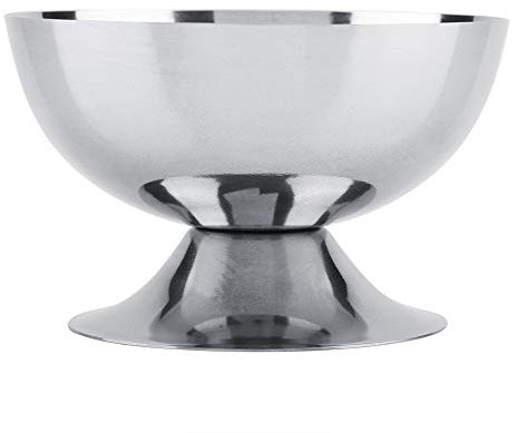 LIYJTK Tazza rotonda per yogurt 11,4 x 9,9 x 6,4 cm, in acciaio inox, coppe per gelato, ciotole per salse, piatti da dessert, ciotole per feste in casa, hotel, ristoranti, insalate, (short legs)