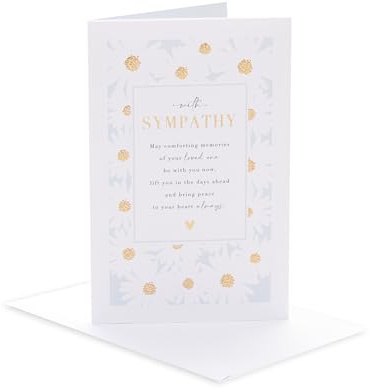 UK Greetings Tarjeta de condolencias para él/ella/amigo, diseño reconfortante