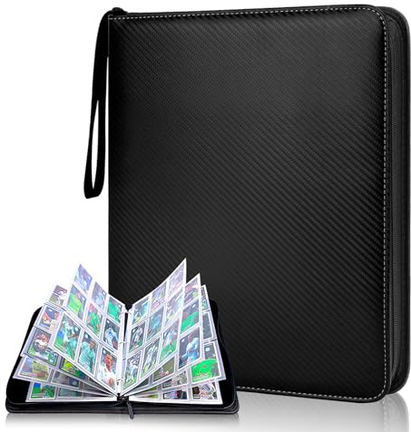 900 Tasche Album per Carte Collezionabili, 50 Pagine Raccoglitore Carte 6.8 x 9.5 cm Album Carte Collezionabili, 18 Tasche per Pagina (Doppia Pagina)
