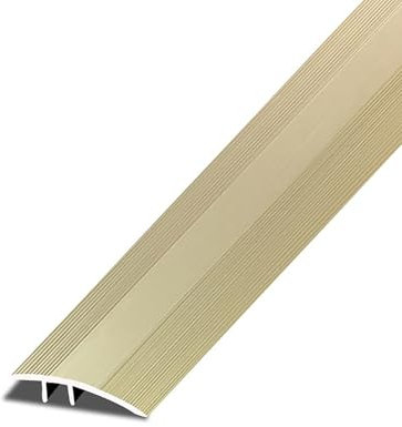 Raouoae 120cm*2 Übergangsprofil Für Parkett- Und Laminatböden Abdeckleiste Breite: 4.5cm/5.5cm Übergangsschiene Abschlussprofil Bodenleiste Höhenausgleich: 0.8-1.8cm/1-2.5cm(Titan,Breite: 5.5 cm)