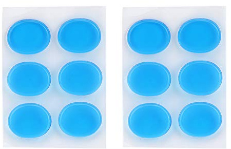12 Piezas De Almohadillas Amortiguadoras Para Batería, Silicona Autoadhesiva Silenciador De Batería Accesorios Geles Para Batería Para Instrumentos De Percusión Para Batería Control De Tono(Azul)