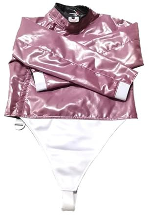 LXRHLIKG Fecht-metalljacke, Sabre Unisex-fecht Schutzanzug, Ultraleichter und Waschbarer Fechttrainingskleidung, Antioxidations-Silberdraht-Metallkleidung, Echtschutzkleidung(Pink,52)