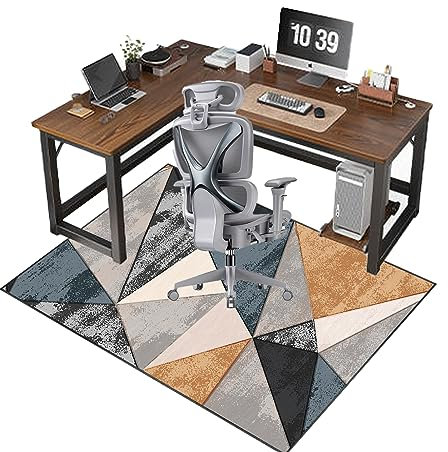 Rutschfeste 120 x 140 cm Bürostuhlmatte für Teppichboden, Gaming-Stuhlmatte für Schreibtische, Zuhause und Büro, einfaches Gleiten, schützt niedrige und keine Flor, Teppichböden, Teppichschutz,